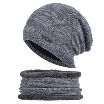 Men’s 2 - Piece Winter Biking Hat – Wool Knit Cap with Head & Ear Protection - Urban Caps