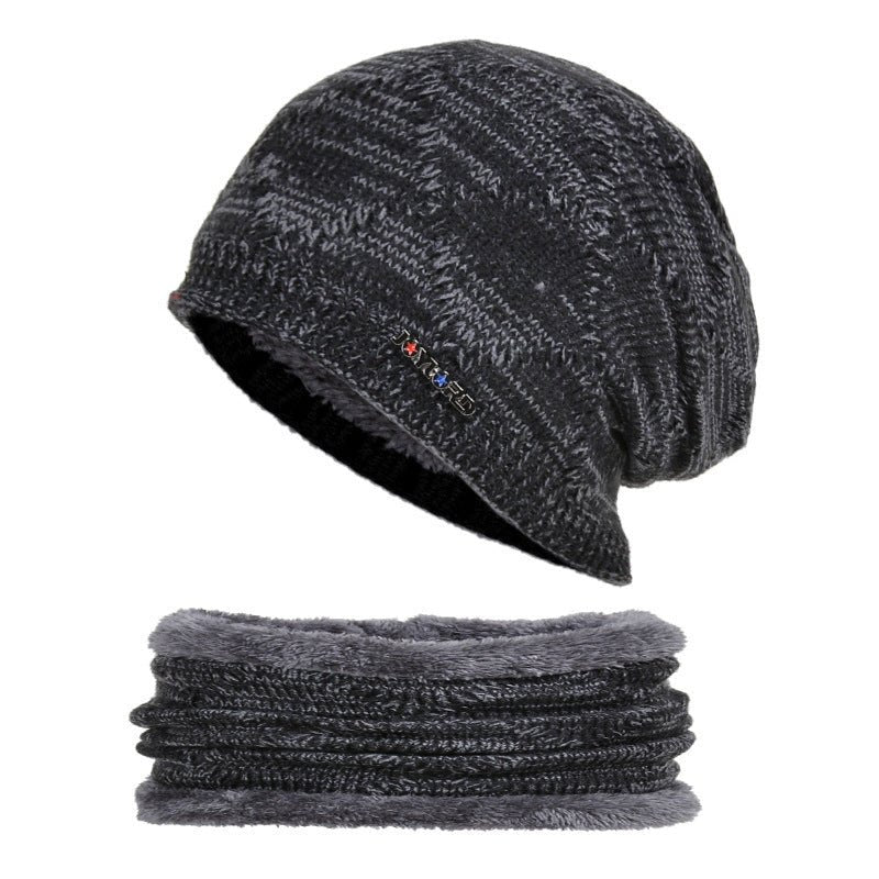 Men’s 2 - Piece Winter Biking Hat – Wool Knit Cap with Head & Ear Protection - Urban Caps