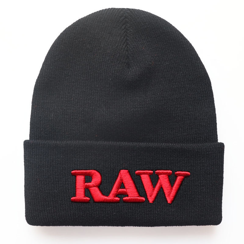 Men's And Women's Autumn And Winter Letters RAW Embroidery Knitted Hat - Urban Caps