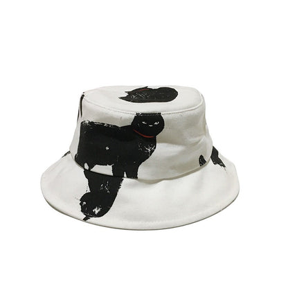 Men's And Women's Cute Fashion Black Cat Bucket Hat - Urban Caps