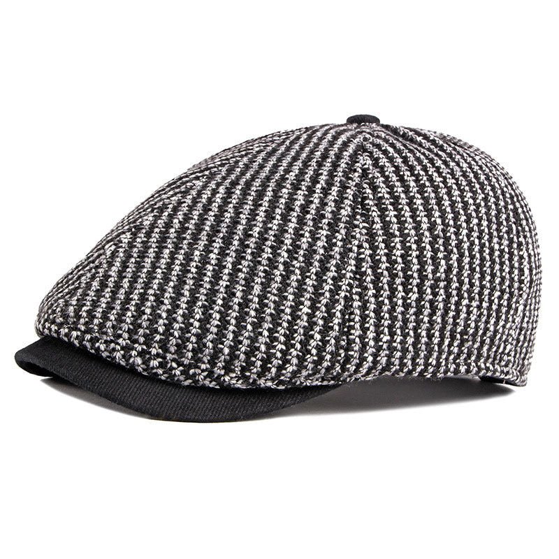 Men's British Vintage Knitted Beret Cap - Urban Caps