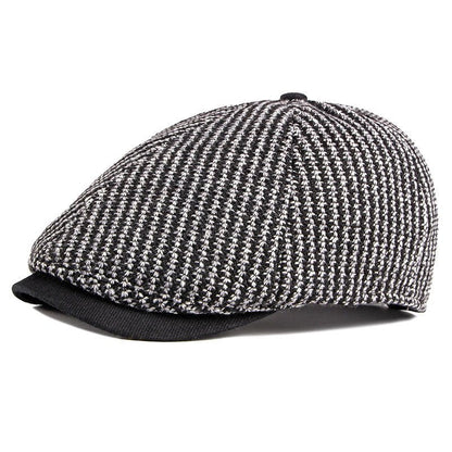 Men's British Vintage Knitted Beret Cap - Urban Caps