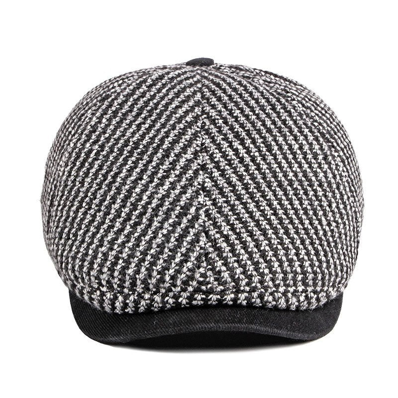 Men's British Vintage Knitted Beret Cap - Urban Caps