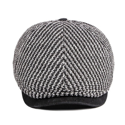 Men's British Vintage Knitted Beret Cap - Urban Caps