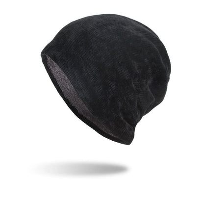 Men’s Corduroy Knit Beanie – Pullover Winter Hat with Velvet Lining for Extra Warmth - Urban Caps