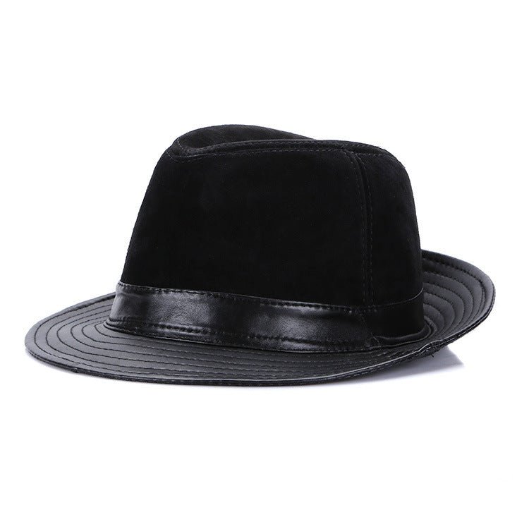 Men's Fashion Casual Authentic Leather Sheepskin Top Hat - Urban Caps
