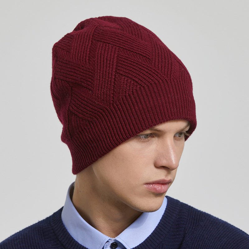 Men’s Outdoor Fleece Beanie – Warm Knitted Winter Hat with Adjustable Fit - Urban Caps