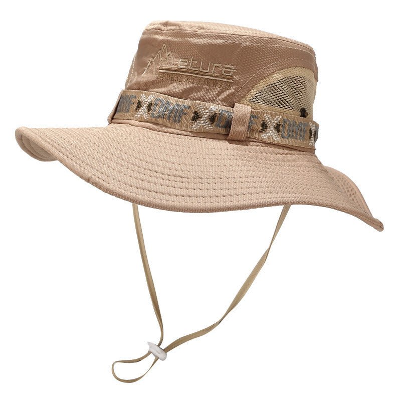 Men'S Outdoor Summer Sunshade Cover Face Fisherman Straw Hat Fishing Sun Hat - Urban Caps