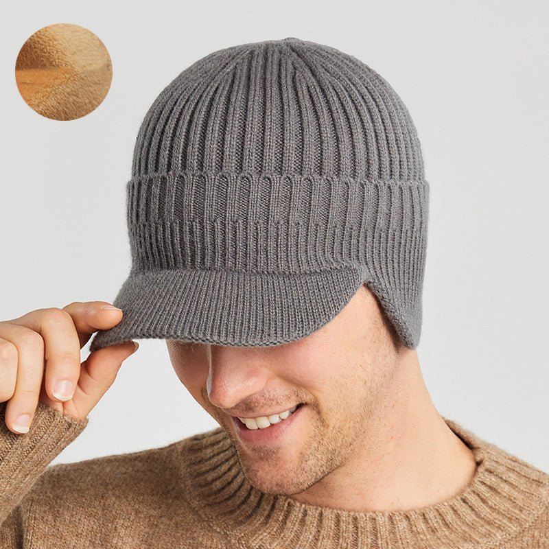 Men's Outdoor Warm Ear Protection Knitted Hat - Urban Caps