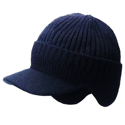 Men’s Thermal Wool Beanie – Thick Winter Hat with Ear Flap Coverage - Urban Caps