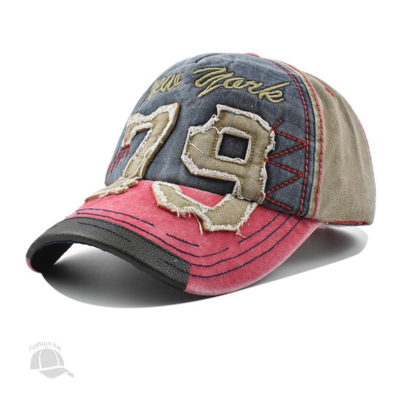 Men's Washed Letter Embroidery Baseball Cap - Urban Caps