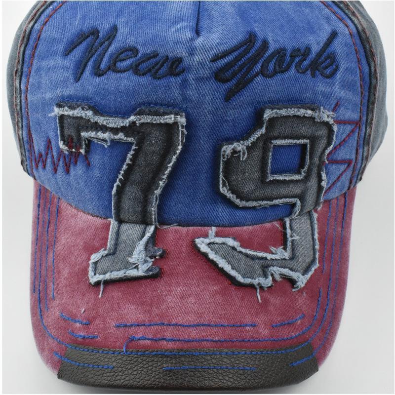 Men's Washed Letter Embroidery Baseball Cap - Urban Caps