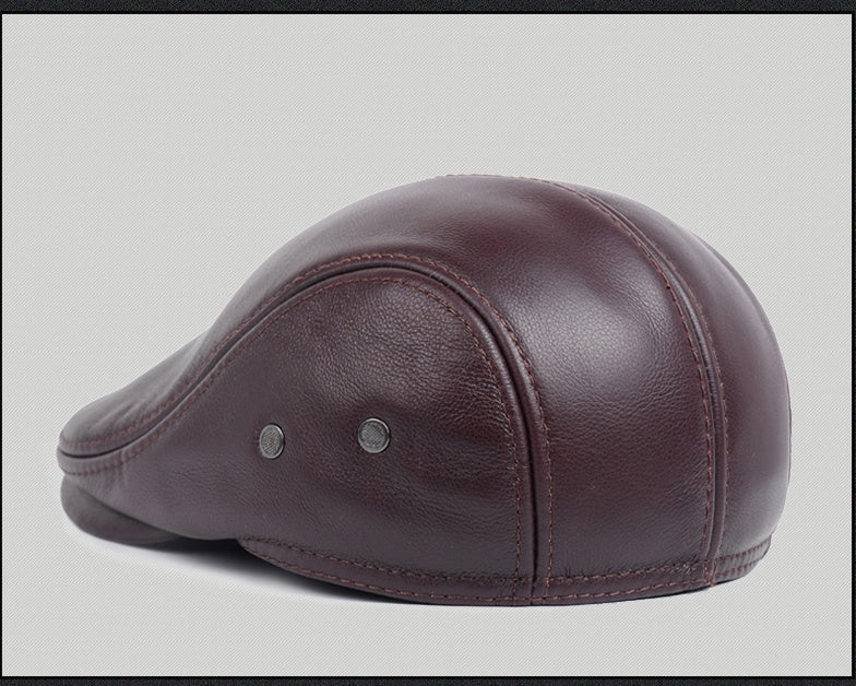Middle - aged And Elderly Casual Leather Hats - Urban Caps