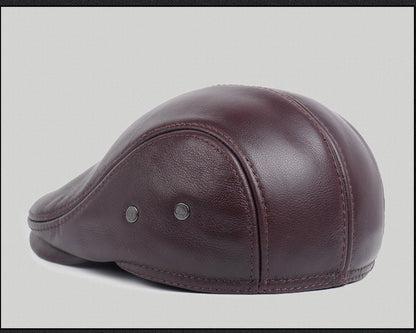 Middle - aged And Elderly Casual Leather Hats - Urban Caps