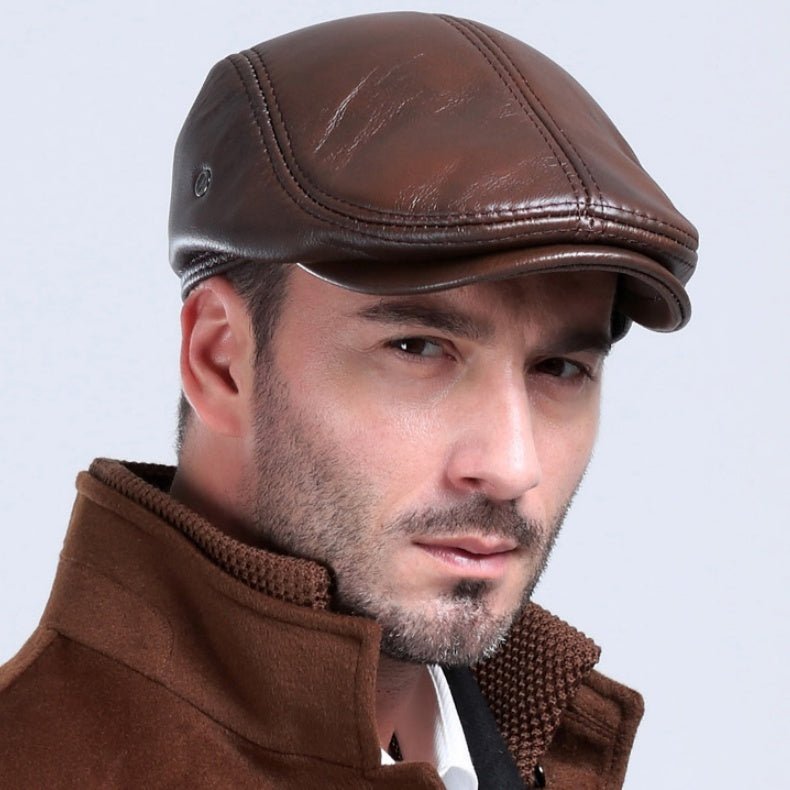 Middle - aged And Elderly Casual Leather Hats - Urban Caps