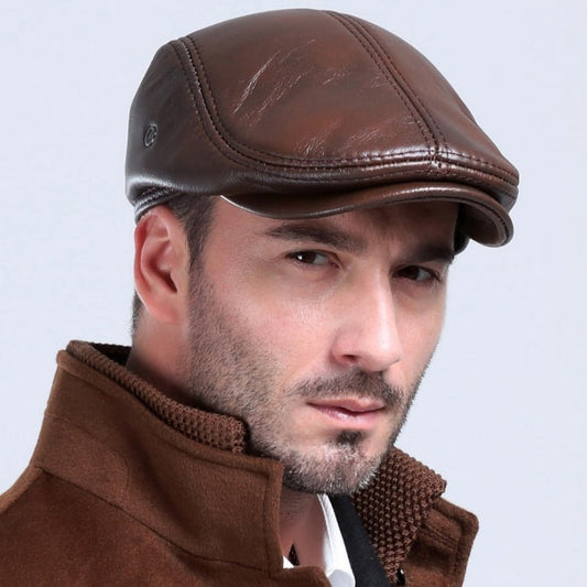 Middle - aged And Elderly Casual Leather Hats - Urban Caps