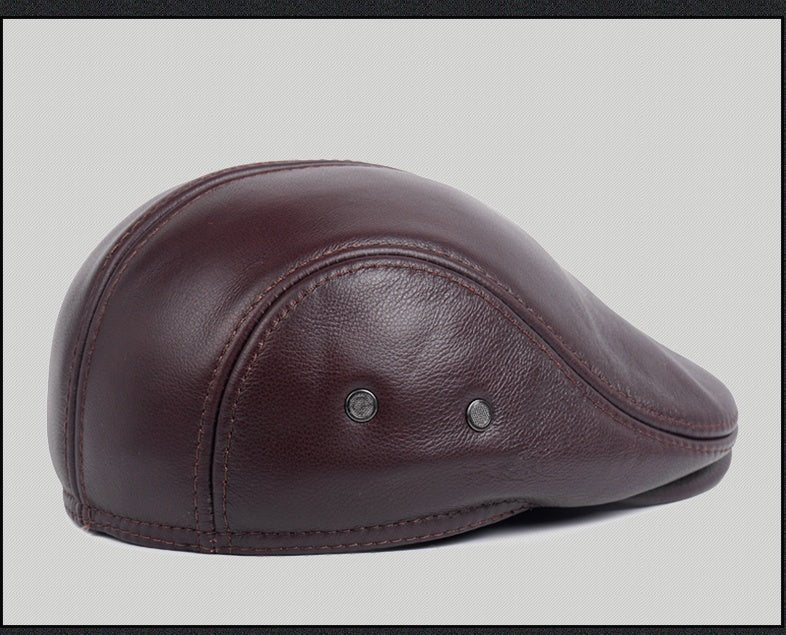 Middle - aged And Elderly Casual Leather Hats - Urban Caps