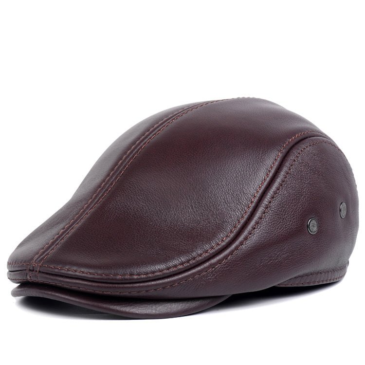 Middle - aged And Elderly Casual Leather Hats - Urban Caps