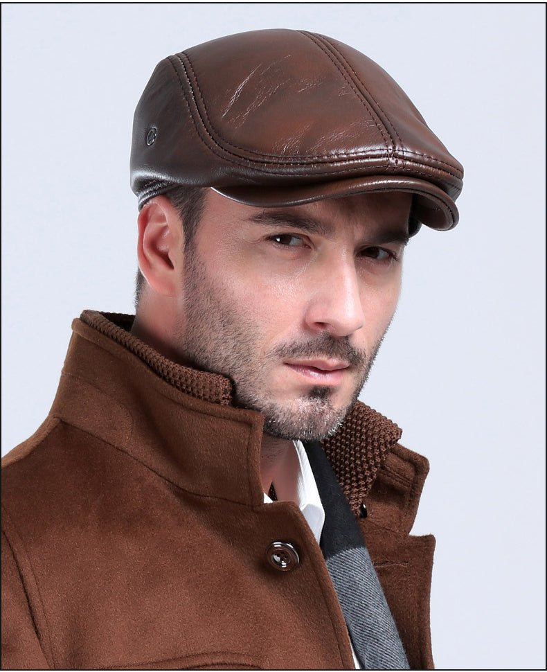 Middle - aged And Elderly Casual Leather Hats - Urban Caps