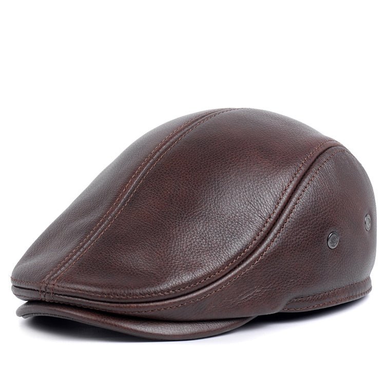 Middle - aged And Elderly Casual Leather Hats - Urban Caps