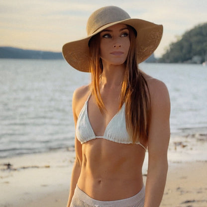 Molly – Crushable Cotton Knit Wide Brim Boho Hat with Sun Protection - Urban Caps