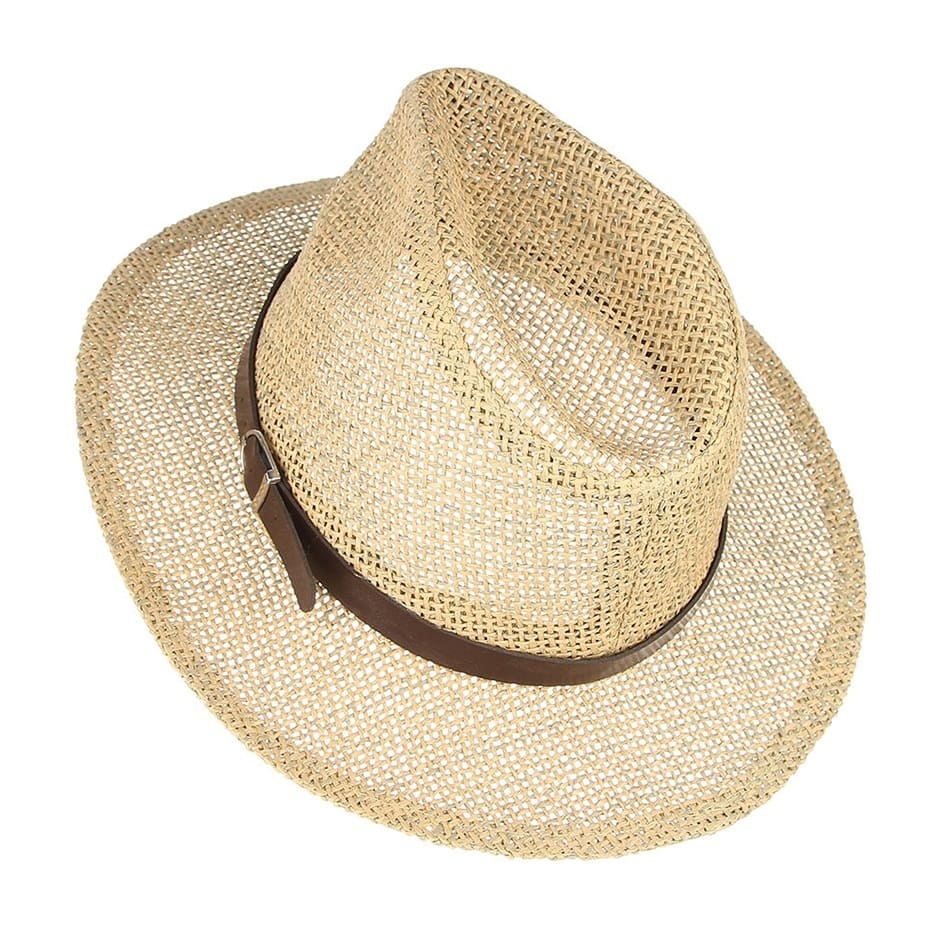Montecarlo Sun Beach Mesh Fedora Hat - Classic Fedora Silhouette With Mesh For Sunny Days