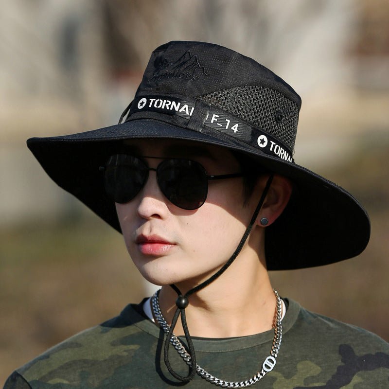 Mountaineering Fishing Sunscreen Travel Breathable Large Eave Visor Hat For Men - Urban Caps