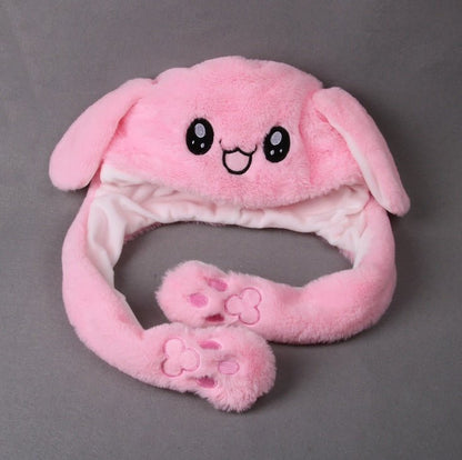 Moving Rabbit Ear Hat Net Red Cute Airbag Hat Pinch Long Ears - Urban Caps