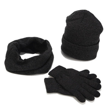 Multicolor Knit Winter Set – Thick Beanie, Scarf & Gloves (3 - Piece Woolen Kit) - Urban Caps