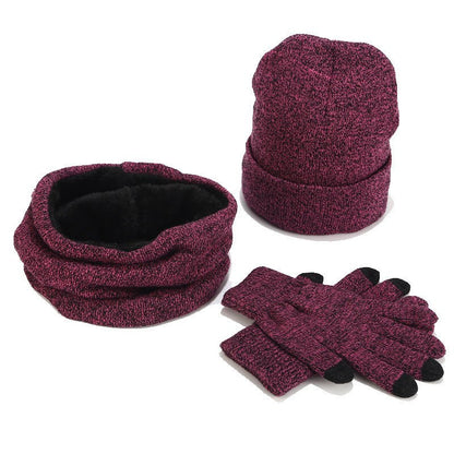 Multicolor Knit Winter Set – Thick Beanie, Scarf & Gloves (3 - Piece Woolen Kit) - Urban Caps