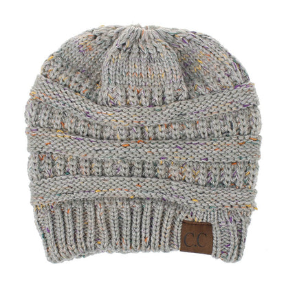 Multicolor Thread Knit Beanie – Variegated Woolen Winter Hat with INS Style - Urban Caps