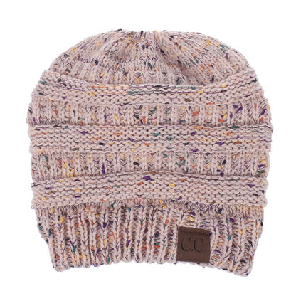 Multicolor Thread Knit Beanie – Variegated Woolen Winter Hat with INS Style - Urban Caps