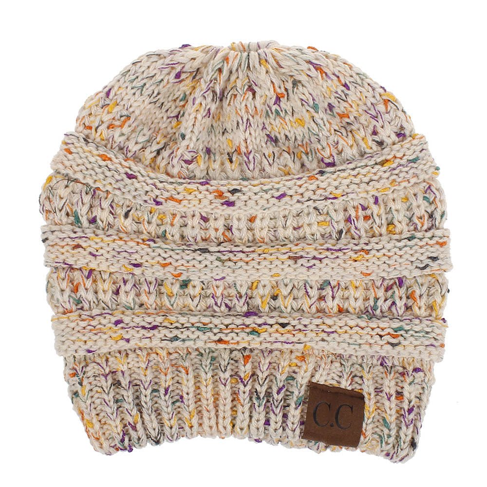 Multicolor Thread Knit Beanie – Variegated Woolen Winter Hat with INS Style - Urban Caps