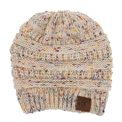 Multicolor Thread Knit Beanie – Variegated Woolen Winter Hat with INS Style - Urban Caps