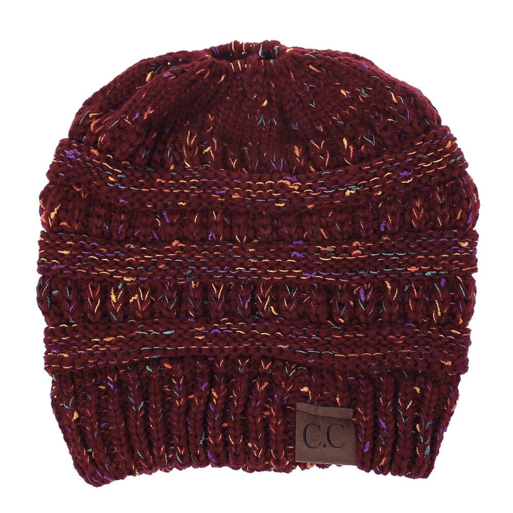 Multicolor Thread Knit Beanie – Variegated Woolen Winter Hat with INS Style - Urban Caps