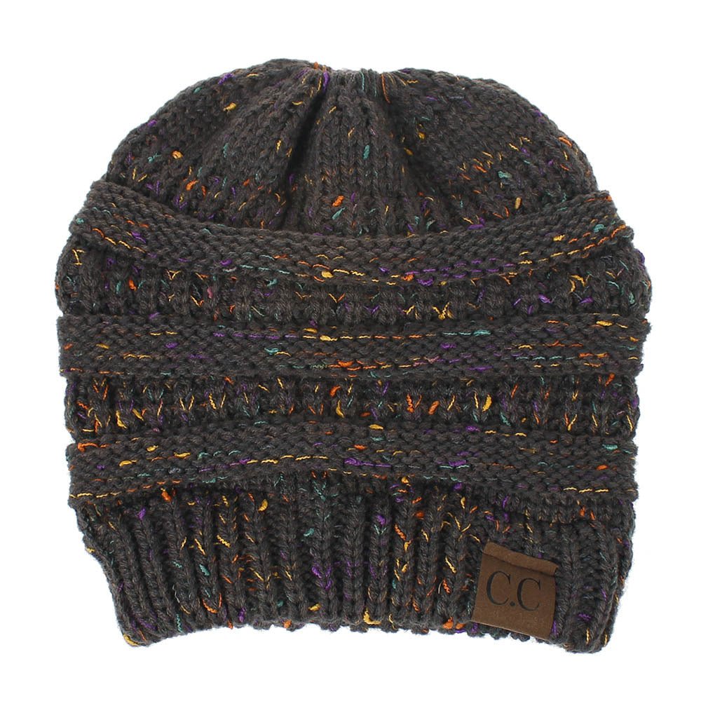 Multicolor Thread Knit Beanie – Variegated Woolen Winter Hat with INS Style - Urban Caps