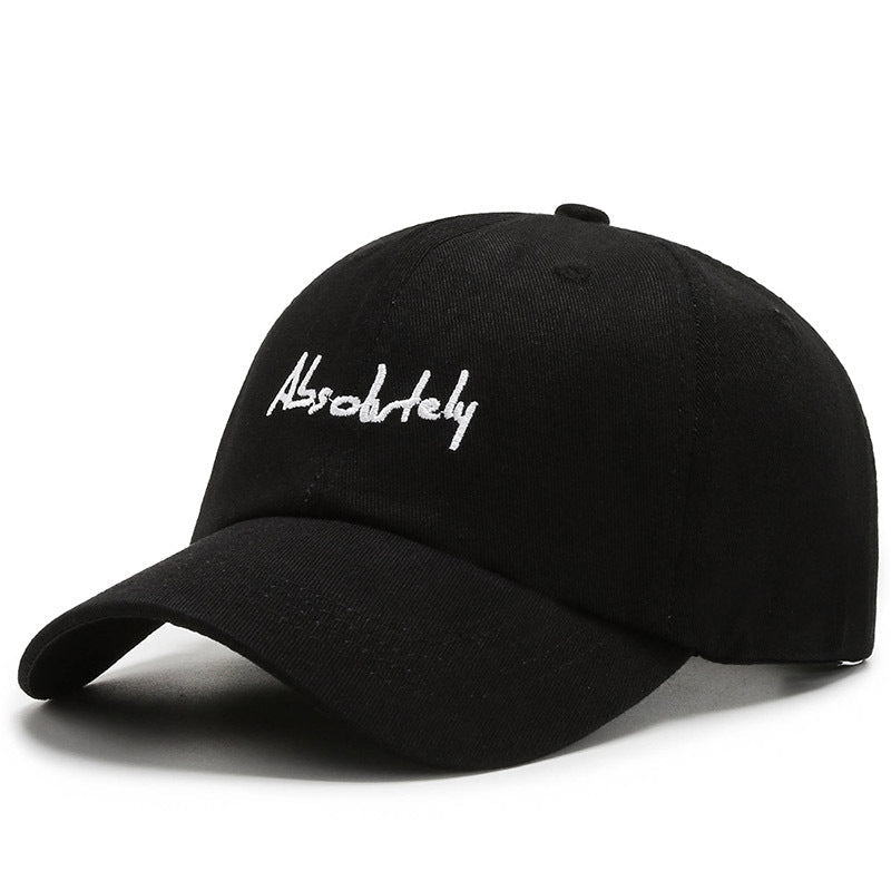 New Baseball Soft Top Female Wide Brim Duck Tongue Letter AB Shopping - Urban Caps