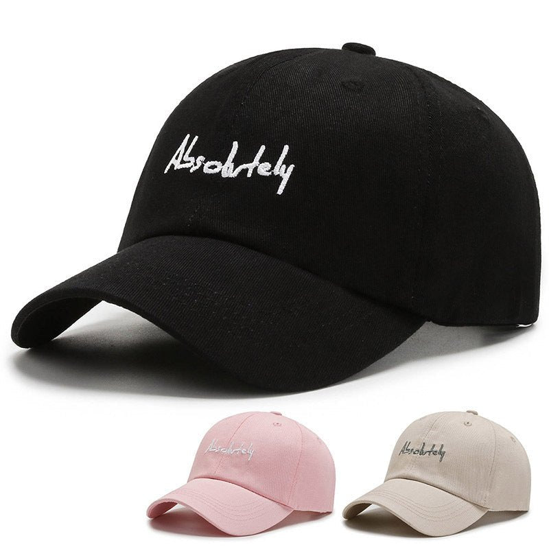 New Baseball Soft Top Female Wide Brim Duck Tongue Letter AB Shopping - Urban Caps