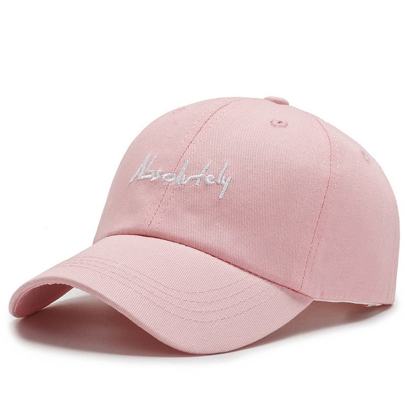 New Baseball Soft Top Female Wide Brim Duck Tongue Letter AB Shopping - Urban Caps