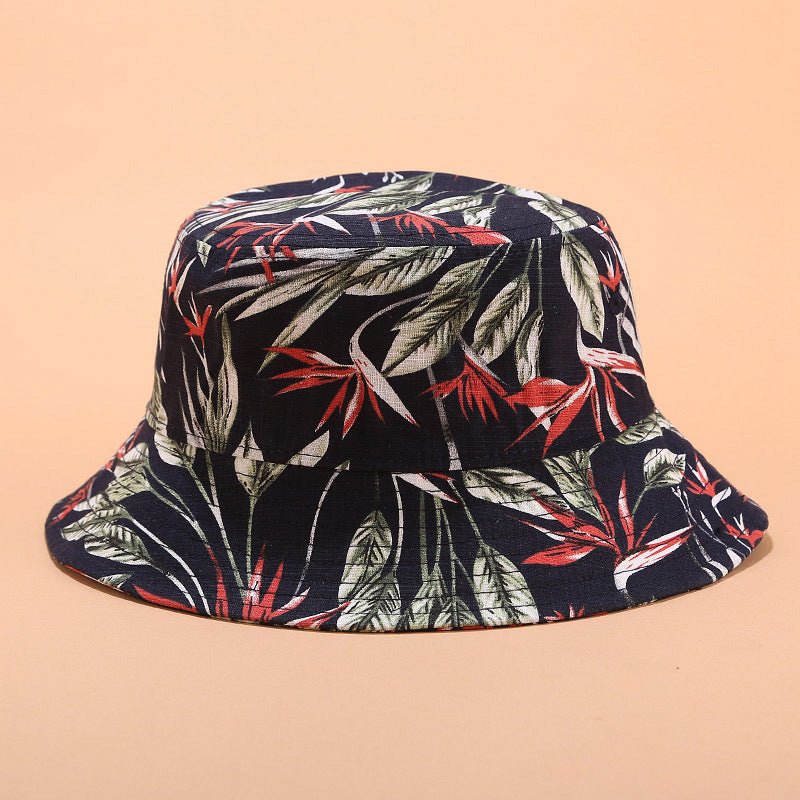 New Flower Bucket Hat Women's Japanese 3D Printing Outdoor Flat Top - Urban Caps
