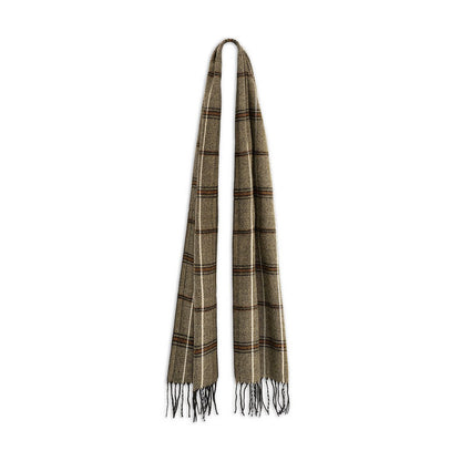 Ollie – Brushed Acrylic Check Scarf with 8cm Fringe End - Urban Caps