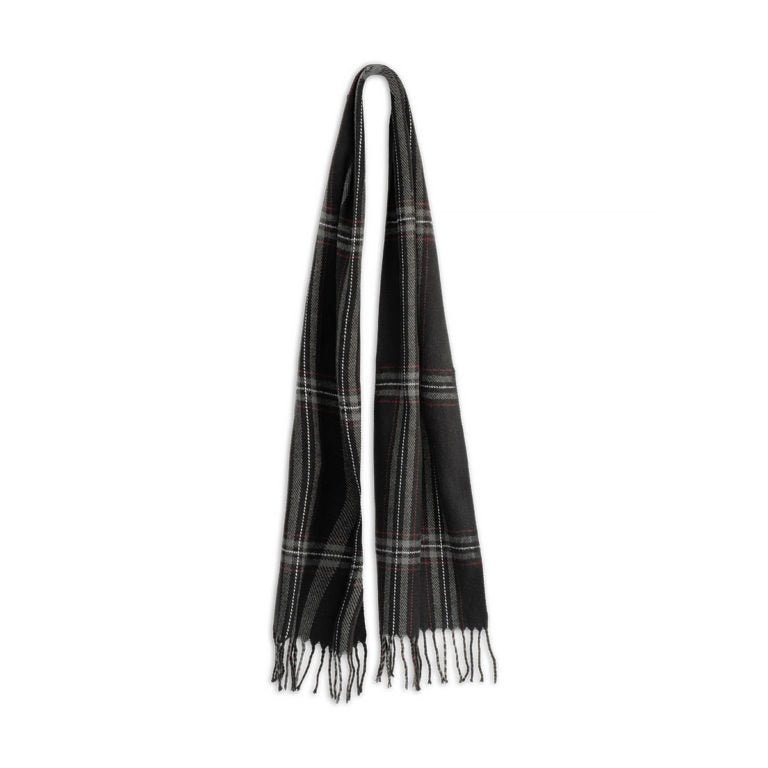 Ollie – Brushed Acrylic Check Scarf with 8cm Fringe End - Urban Caps