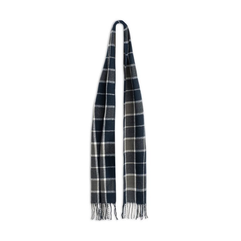 Ollie – Brushed Acrylic Check Scarf with 8cm Fringe End - Urban Caps
