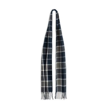 Ollie – Brushed Acrylic Check Scarf with 8cm Fringe End - Urban Caps