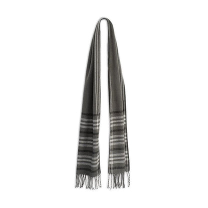 Ollie – Brushed Acrylic Check Scarf with 8cm Fringe End - Urban Caps
