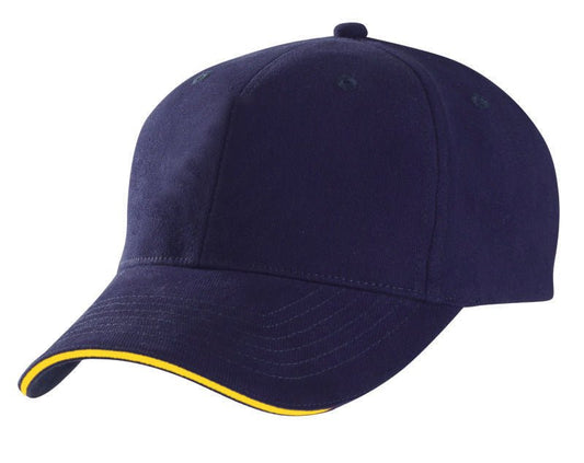 Onefit Sandwich Peak Cap – Stretch Cotton/Spandex, Contrast Trim, Low Profile - Urban Caps