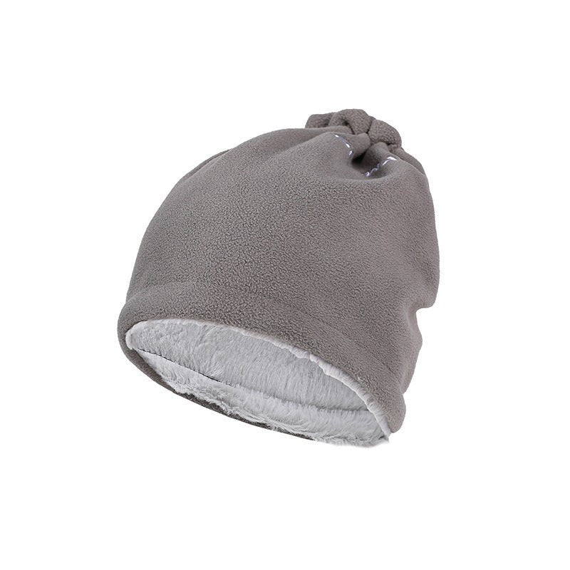 Outdoor Plush Thermal Beanie – Windproof Wool Hat with Neck Cover for Cold Weather - Urban Caps