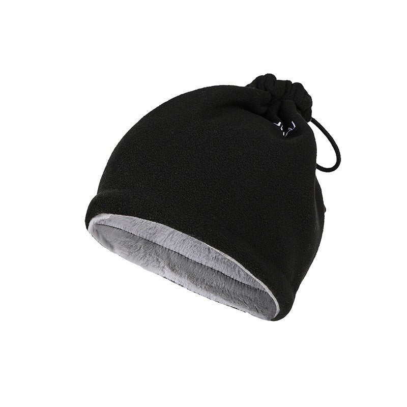 Outdoor Plush Thermal Beanie – Windproof Wool Hat with Neck Cover for Cold Weather - Urban Caps