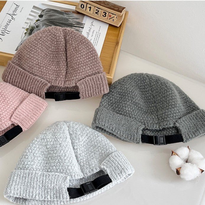 Outdoor Wool Beanie – Warm Knitted Winter Hat with Hemmed Edge for Cold Days - Urban Caps