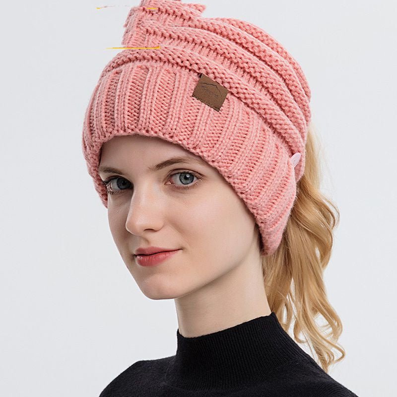 Outdoor Wool Beanie with Mask Hooks – Warm Knit Winter Hat with Ear Loop Support - Urban Caps